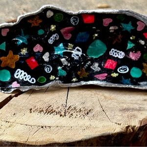 Colorful Abstract Resin‎ Art Piece